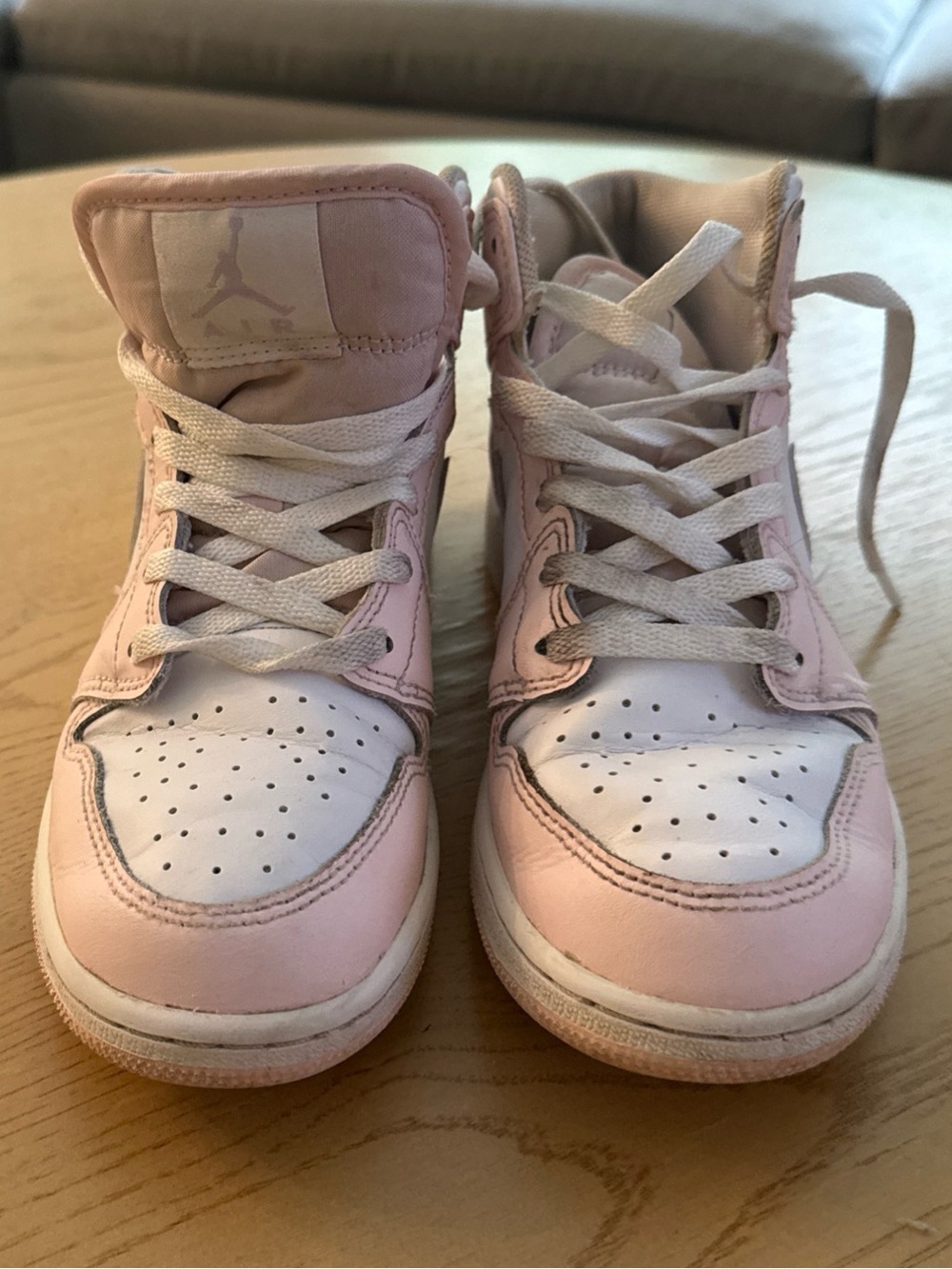 Nike Kids' High-Top Sneakers - Light Pink & White